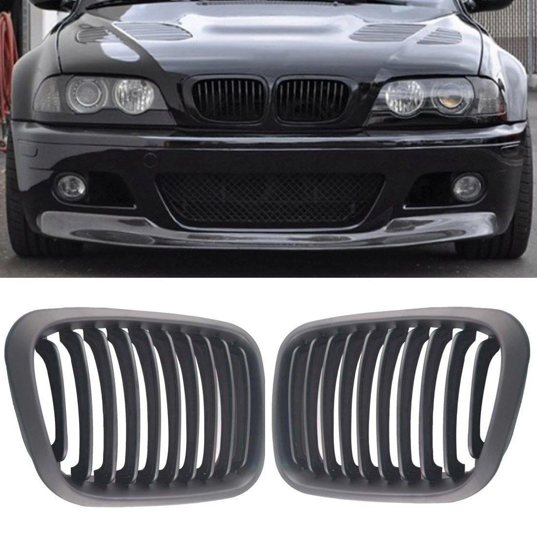 Автомобильная решетка для гонок матовая BMW E46 4 дверная 1998-2001 в автомобильном