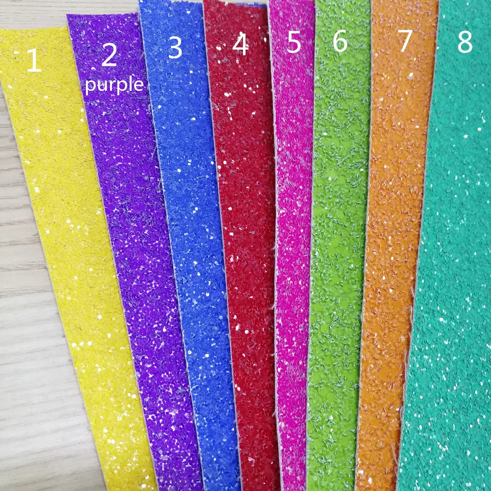 

A4 sheet 8"x11.8" Chunky Glitter Fabric Leather Faux PU Leather Fabric For bags craft Sewing bows DIY 1pieces F0085