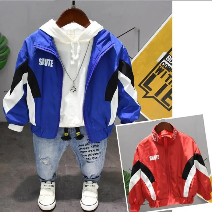 

Kids Clothes Brand Baby Boys Clothes Set spring Autumn 2019 Toddler boys clothing Sets boys coat +Hooded + jeans 3pcs sets 2-6Y