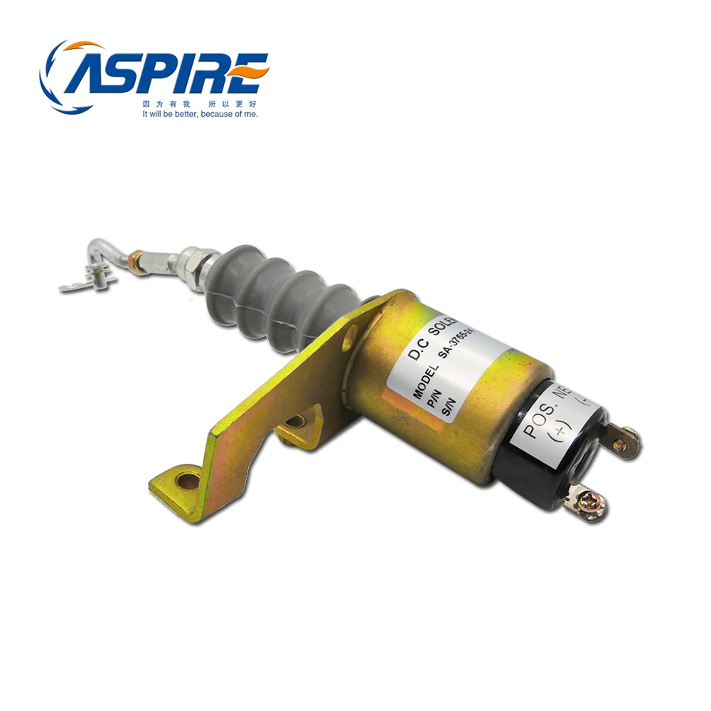 Diesel Engine Spare Parts DC 24V Left Mounted Diesel Fuel Shut Off Solenoid SA-3765-24 Stop Solenoid Valve SA 3765 24 Diesel Engine Spare Parts DC 24V Left Mounted Diesel Fuel Shut Off Solenoid SA-3765-24 Stop Solenoid Valve SA 3765 24