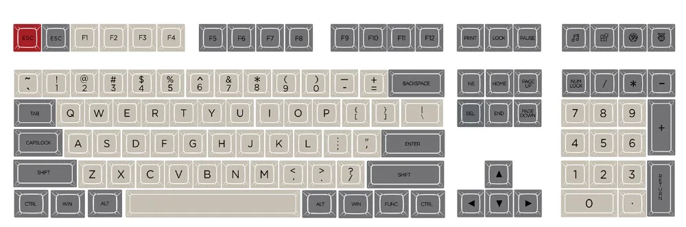 Внешний Космос серый XDAS профиль keycap 108 сублимированный краситель filco/DUCK/Ikbc MX Переключатель механическая клавиатура keycap, только keycaps