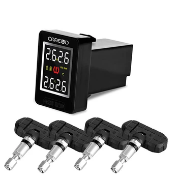 

U912 TPMS Car Tire Pressure Wireless Monitoring System 4 External Sensors and LCD Display Embedded Monitor for Toyota