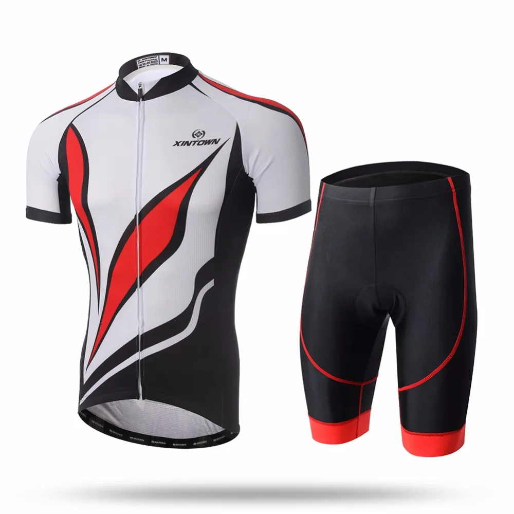 

XINTOWN Breathable Anti-Sweat Short Sleeve Cycling Sets Clothes Jerseys Bib Shorts Bike Ropa Ciclismo Bicycle Jerseys BAOYAN