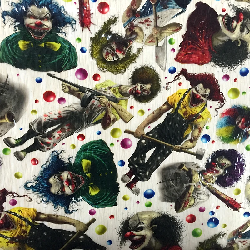 

0.5mX2m clowns patterns hydrographics dipping film CSKW9046 hydrographic film transfer