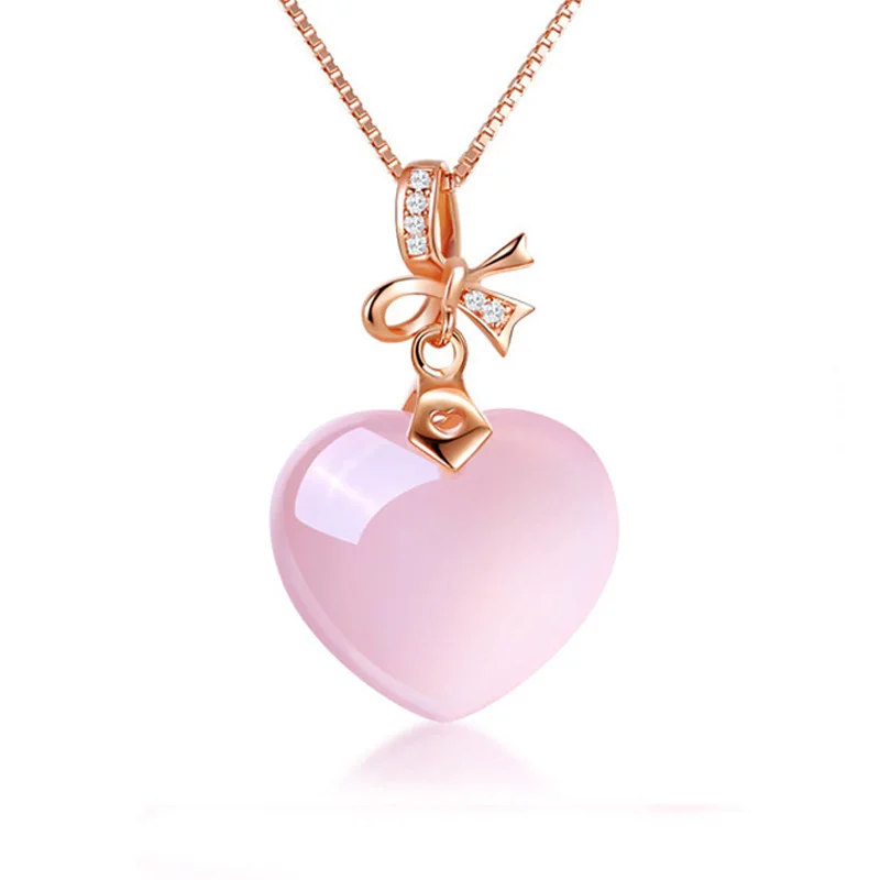 MOONROCY Роза Чокеры Золотой цвет розовый опал ожерелье Росс кварц CZ сердце для женщин девочек подарок Прямая поставка Ювелирные изделия