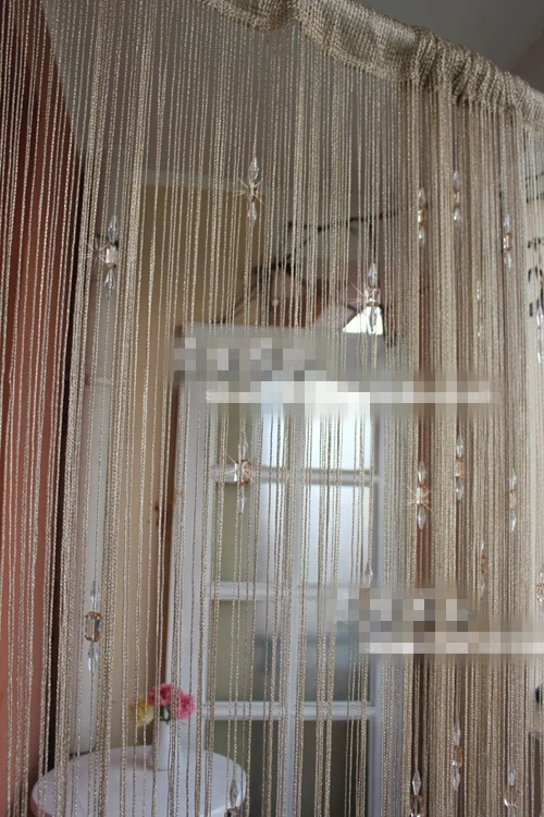 Горячая 1*2,8 м высококлассные яркие нитки бусины хрустальные бусины занавески нитки двери занавес от входной занавес украшения дома