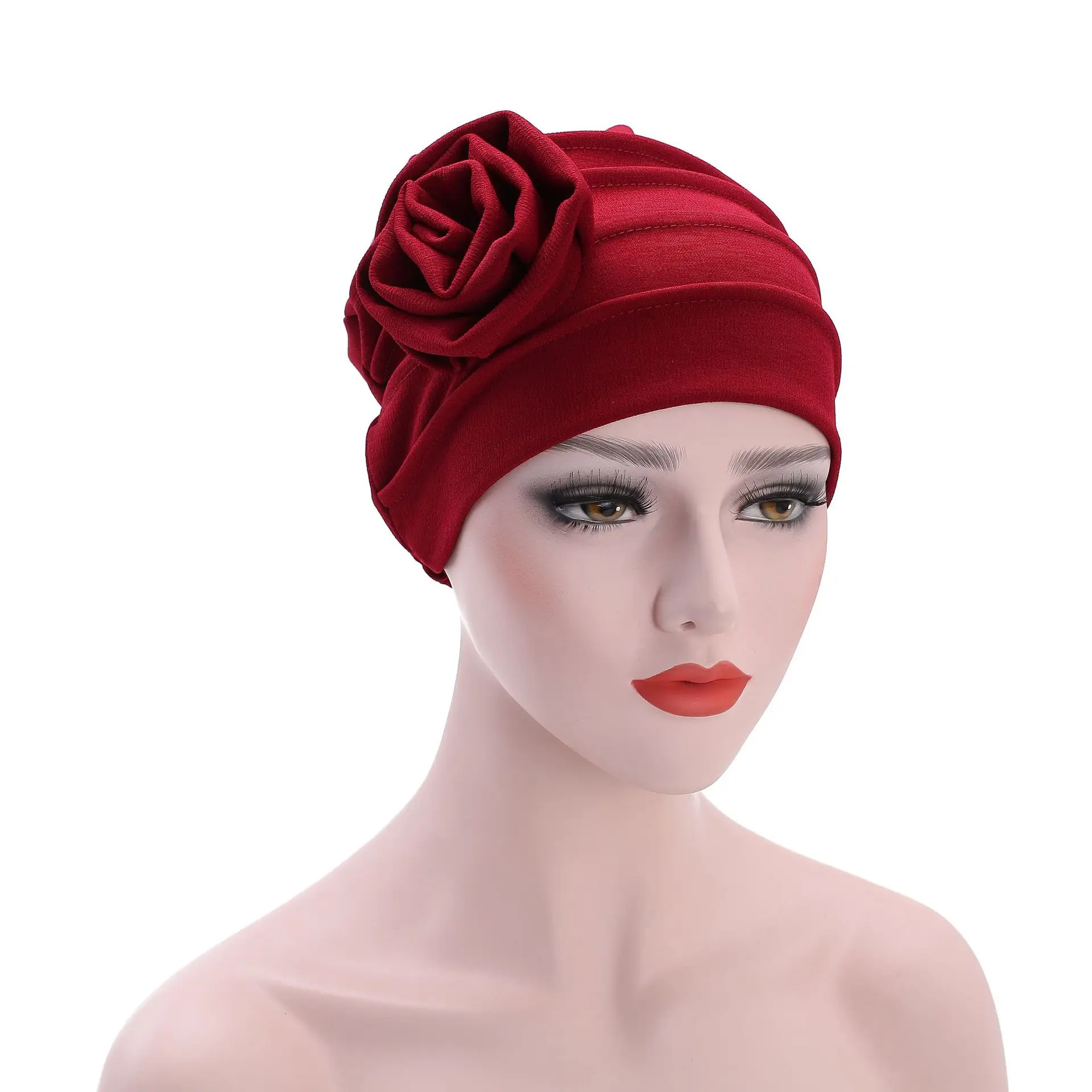 Buy Fashion Women Turban with Flower Chemo Hair Loss