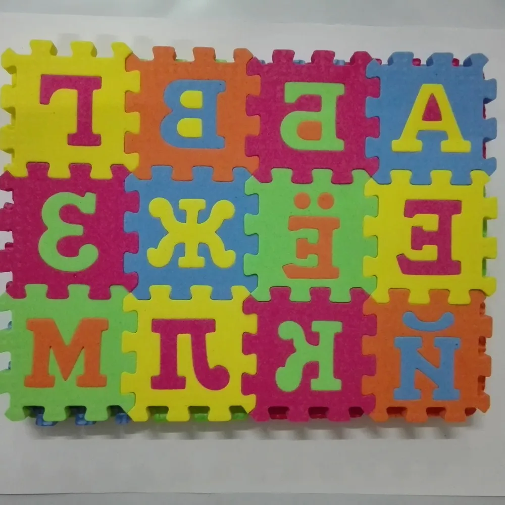 Русский алфавит игрушечные лошадки дети детские игры головоломки коврики 55 * мм 55 мм ковры rugs детская головоломка 33 шт. русский язык шт. и 3