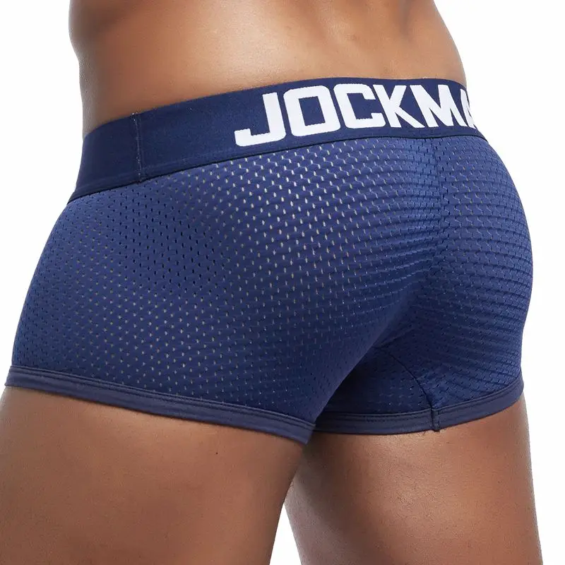 Мужские трусы боксеры JOCKMAIL дышащие сетчатые с карманом для пениса сексуальное
