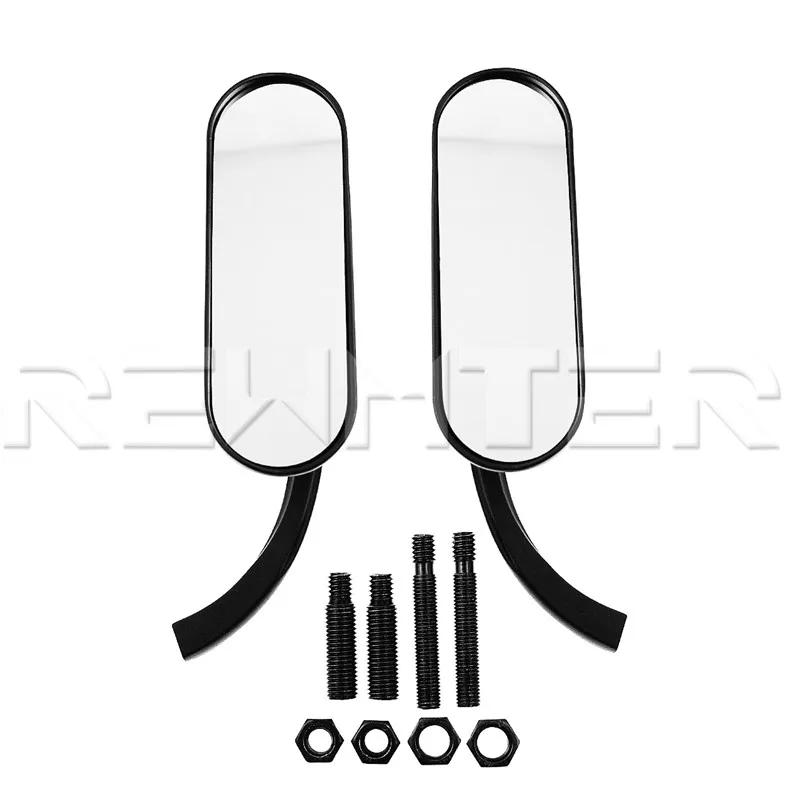 Новые оригинальные мотоциклетные черные/Гальванические овальные зеркала заднего вида боковые зеркала для Harley Metric Vitory
