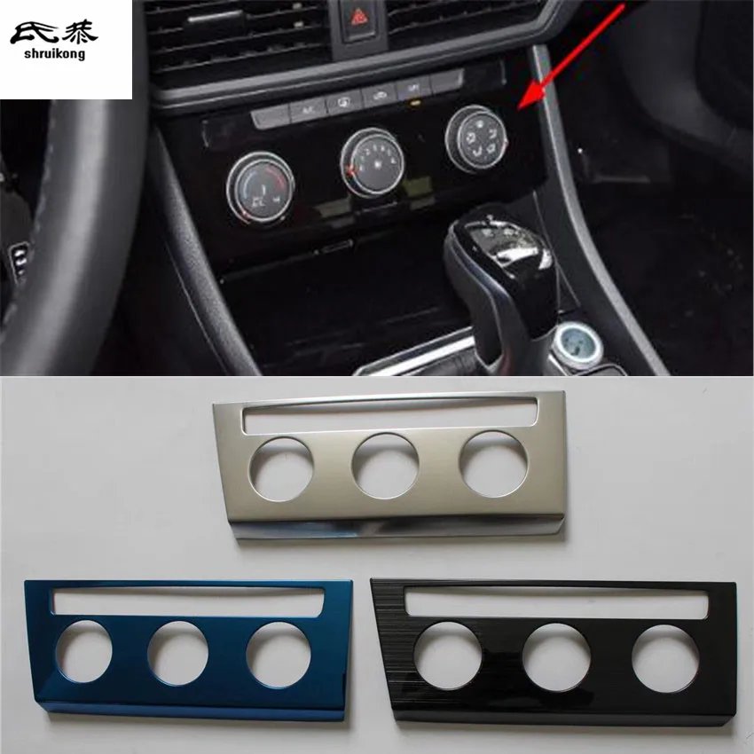 

1pc stainless steel Central control adjustment panel decoration cover for 2019 Volkswagen VW JETTA 7 MK7 car accessories
