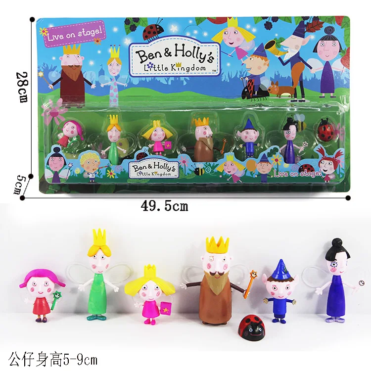 

New Arrivals 7pcs/set 5-9CM Ben and Holly Little Kingdom Anime Action Figures Toy CuteCartoon Toys For Children's Birthday Gift