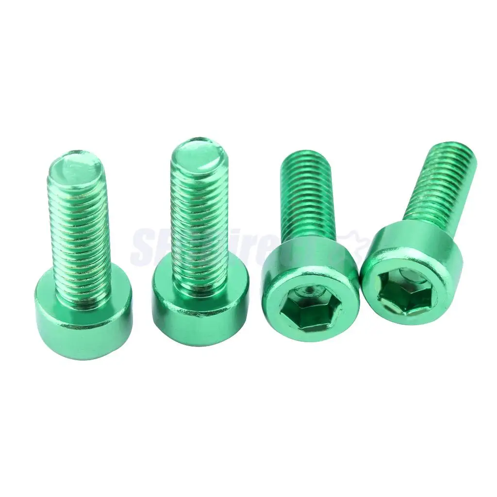 12x Aluminum Alloy Bike Water Bottle Cage Bolts Holder Socket Screw Green Blue Red