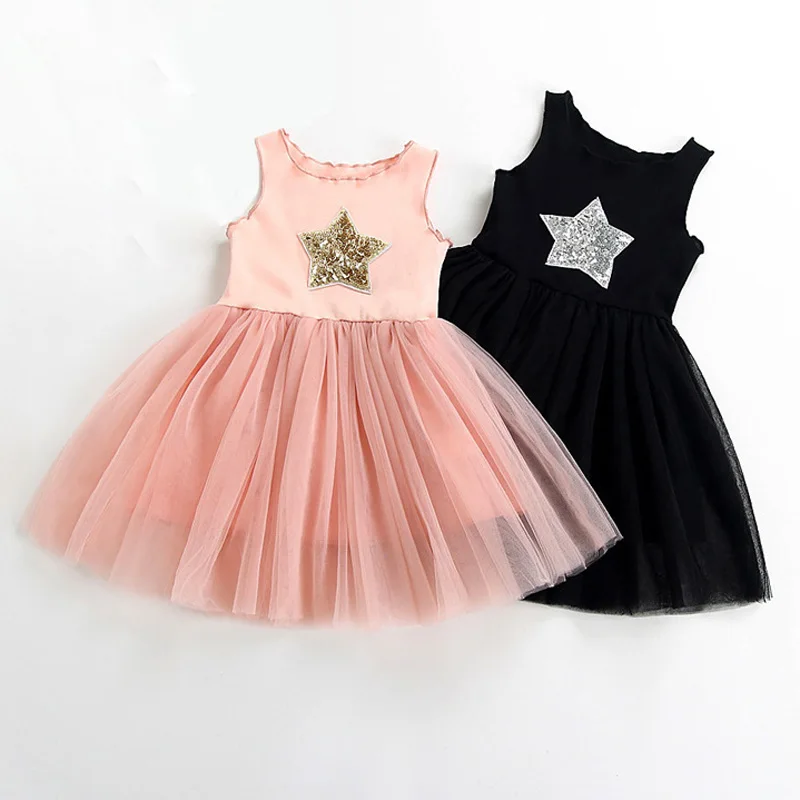 

Fancy Sequined Dress for Girls 2019 New Summer Sleeveless Kids Dresses Baby Girls Princess Party Tutu Dress RT397