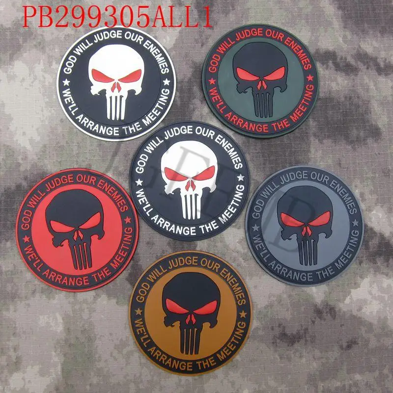 

GOD WILL JUDGE OUR ENEMIES WE'LL ARRANGETHEMEETING SEAL TEAM 6 Skull Skull 3D PVC Patch