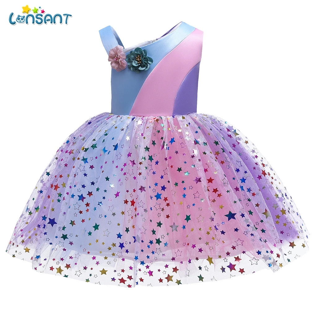 LONSANT/ детское нарядное платье-пачка принцессы для девочек, детское кружевное элегантное платье для девочек, одежда для маленьких девочек, N30