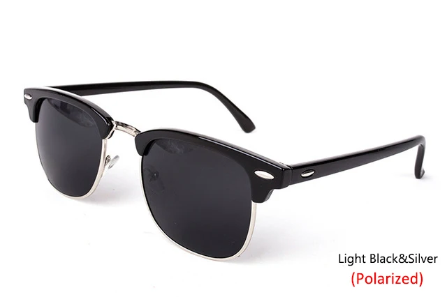 LeonLion поляризационные солнцезащитные очки женские/мужские винтажные рисовые ногти UV400 классические очки Брендовые дизайнерские солнцезащитные очки - Цвет линз: P3016-LigtBack-Gray