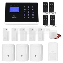 DIYSECUR Wireless Wired Defense Zones APP Controlled GSM Autodial Home Security Alarm System Pet Friendly PIR