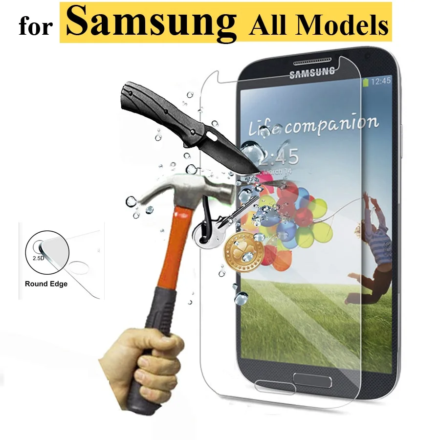 

Tempered Glass For Samsung Galaxy S2 S3 S4 S5 S6 mini G355h note 2 3 4 5 Screen Protector Film Case for Samsung galaxy glas sklo
