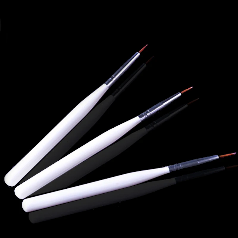 

3Pcs/set Whit Nail Art Lines Painting Pen Brush Professional High Quality UV Gel Polish Tips 3D Design Manicure Drawing Tool Kit