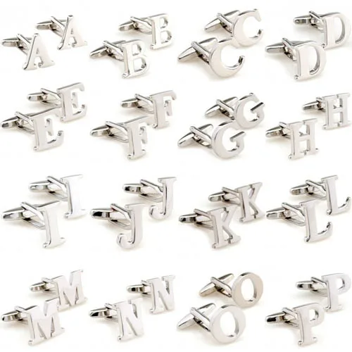 Запонки с 26 буквами запонки алфавитом бесплатная доставка|alphabet cufflinks|letter cuff linkscuff