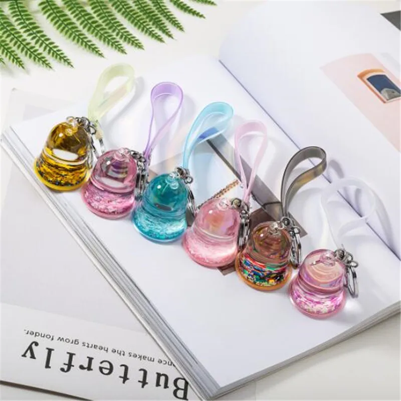 

WKOUD Powder Moving Liquid Key Ring fantasy keychain Glitter Quicksand Star Keychain Car Key Pendant Creative Birthday Gift