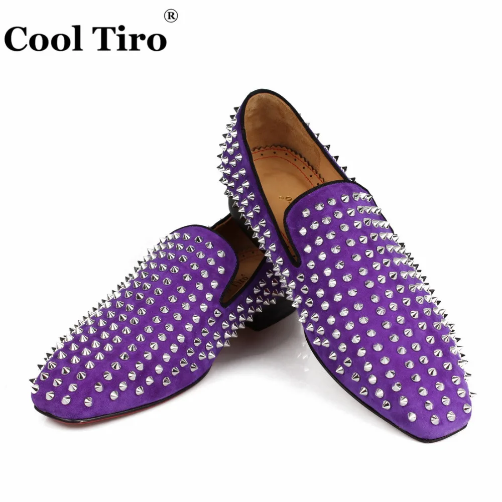 spikes Loafers purple suede  (6)