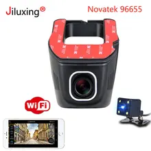 Автомобильный видеорегистратор novatek 96655 Wi Fi 1080 P двойной объектив Автомобильная мини-камера зеркало заднего вида ночное видение регистратор Dashcam регистраторы видеокамера