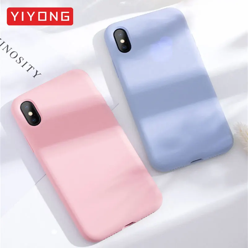YIYONG тонкий мягкий ТПУ чехол для iPhone 7 8 6 S Plus 7Plus силиконовый жидкий простой