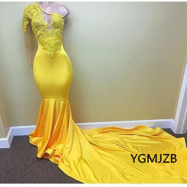 yellow prom dresses 2018