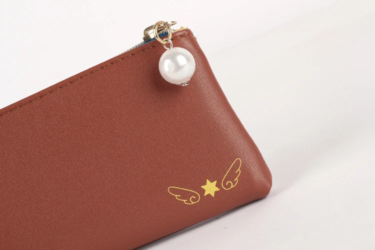 MSMO Anime CardCaptor Sakura Cosplay The Clow Long Zip Coin Purses Kinomoto Sakura Clow Card Wallet Purse 20