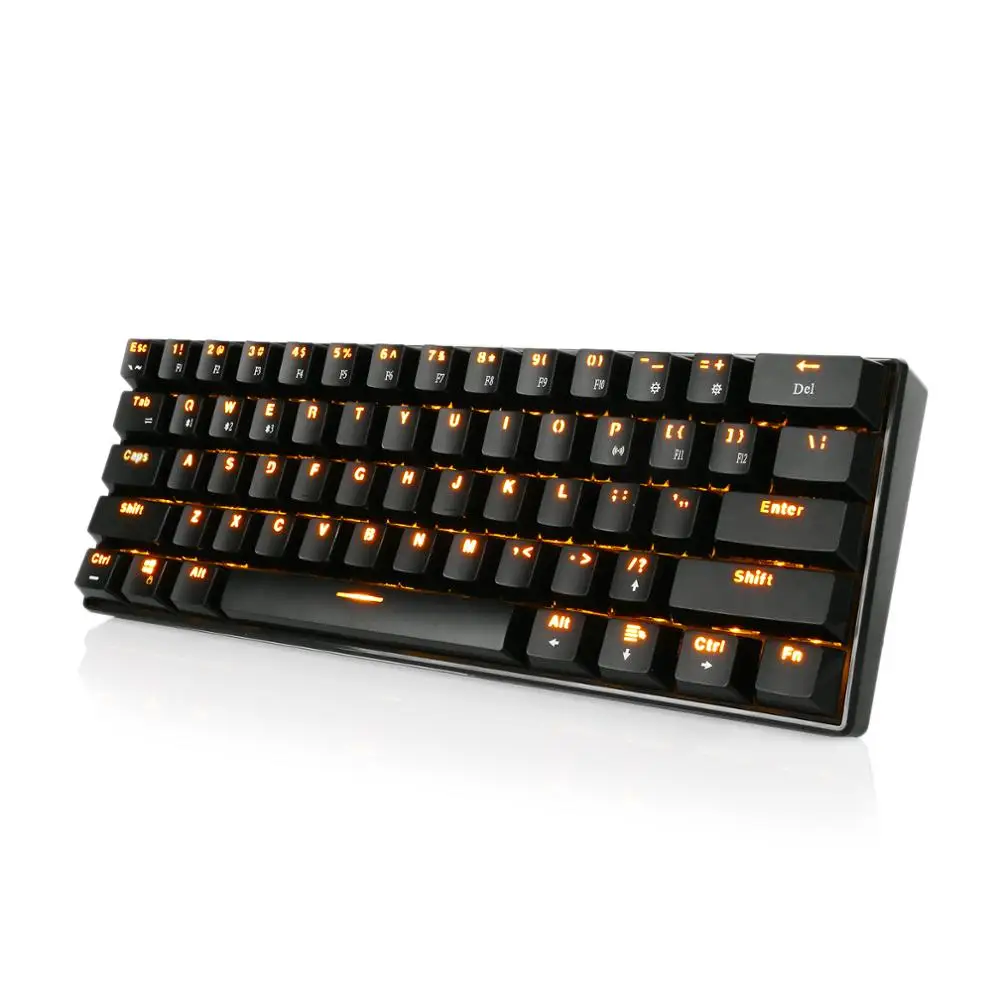 

RK Royal Kludge RK61 Wireless Bluetooth Mechanical Gaming Portable 60% Keyboards 61 Keys Backlit Backlight Blue Brown Red Switch