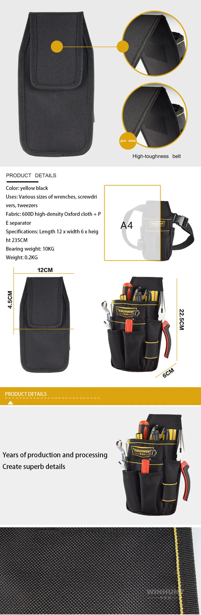 Электрик хранения инструмент для отделки сумка Холст multi-function Ткань Оксфорд карман аппаратные средства рюкзак для инструментов Комплект