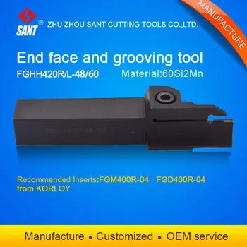 

Zhuzhou Sant cnc cutting tools Grooving tool holder FGHH420R-48/60 with Korloy inserts FGM400R-04 selling hot in abroad