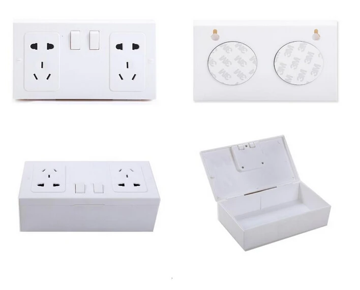 クリエイティブ電子壁コンセント転用隠し金庫収納ボックス変装秘密お金貯金箱隠しボックス用ジュエリー現金 Safe Storage Box Storage Boxbox For Aliexpress