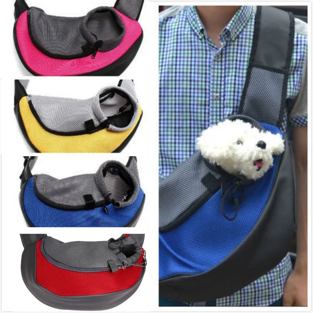 Pet Carrier Кошка Щенок маленькое животное собака Перевозчик Слинг Передняя сетки путешествия тотализатор сумка Рюкзак ПЭТ миску силикона дополнительно SL - изображение