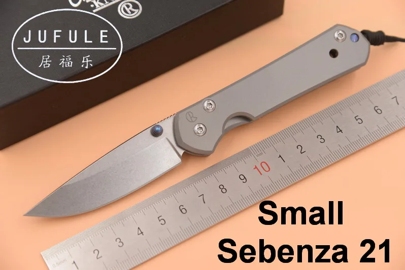 

JUFULE Made Small Sebenza 21 D2 blade titanium handle folding pocket camping hunting outdoor EDC tool dinner kitchen knife
