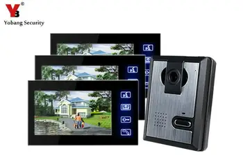 

Yobang Security 7" touch Video door bell camera monitor doorphone for villa doorbell IR Camera Monitor Night Vision