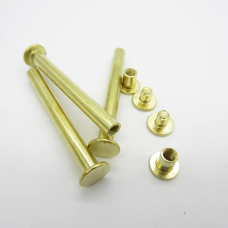 

M5 copper plated rivet children, photo album binding screws, book staples, books, Nut&Bolt docking screws M5 * 6/8/10/12