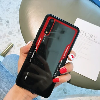 

50pcs Shockproof Soft TPU Acrylic Back Cover For Huawei P30 P20 Mate 20 10 Pro Lite Nava 5 5i Y9 Honor 20i 8X 8C 8A Clear Case