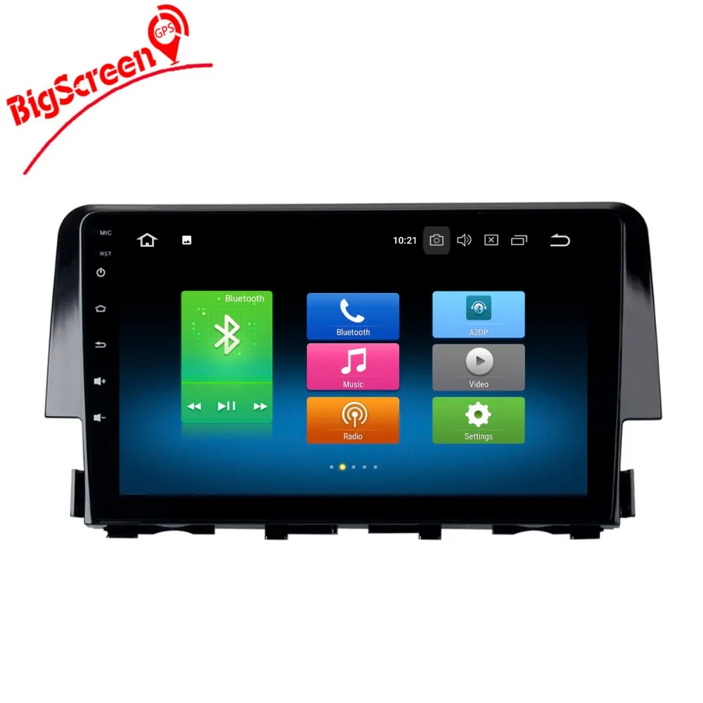 Best The Newset Android8.0 8 Core 4GB RAM 32GB ROM Car No DVD Player GPS Navi For Honda Civic 2015 2016 multimedia Unit Autoradio 4