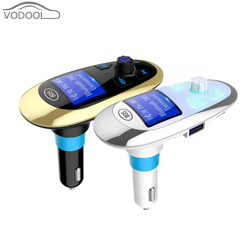 VODOOL Bluetooth Handsfree Car Kit Wireless FM Transmitter Modulator AUX TF Card USB Flash Disk MP3 Player Dual USB Car-charger 