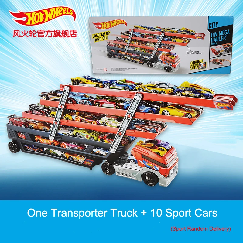 Lowest Price Hot Wheels Heavy Transport Vehicles CKC09 Hotwheels 6 Layer Small Car Toy Scalable Storage Transporter Truck Boy Educational Toy