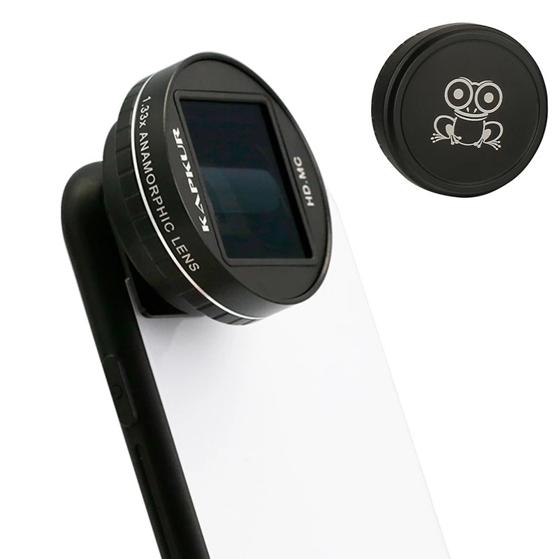 

Kapkur Anamorphic Lens 1.33X HD 4K Smart Phone lens Movie Filmmaking Lens with Mobile Case Shell for iPhone Andriod Smart Phone