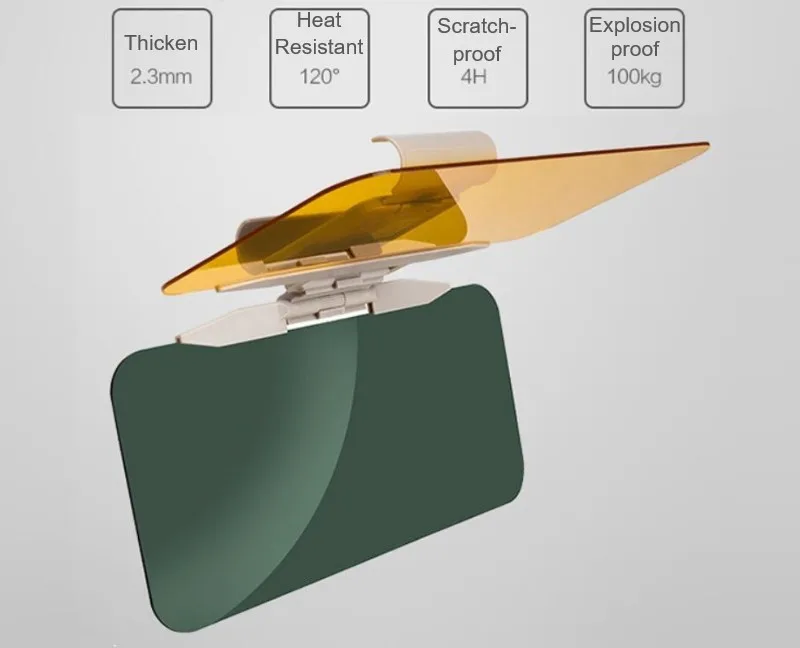 Автомобиль солнцезащитный козырек День Ночь анти-dazzle водительские очки HD видения очки вождения зеркало УФ складной флип вниз прозрачный вид защитные глаза