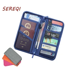 Бумажник для паспорта на молнии портативный Водонепроницаемый Чехол Оксфорд для мужчин и женщин Кредитная карта билетный органайзер для путешествий для паспорта держатель Обложка