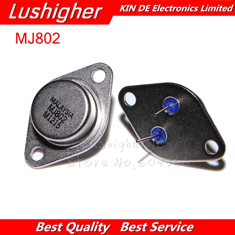 

5PCS MJ802G 30A 100V 200W MJ802 TO-3 Rough Feet High NPN Gossan Gold Seal Triode New Free shipping
