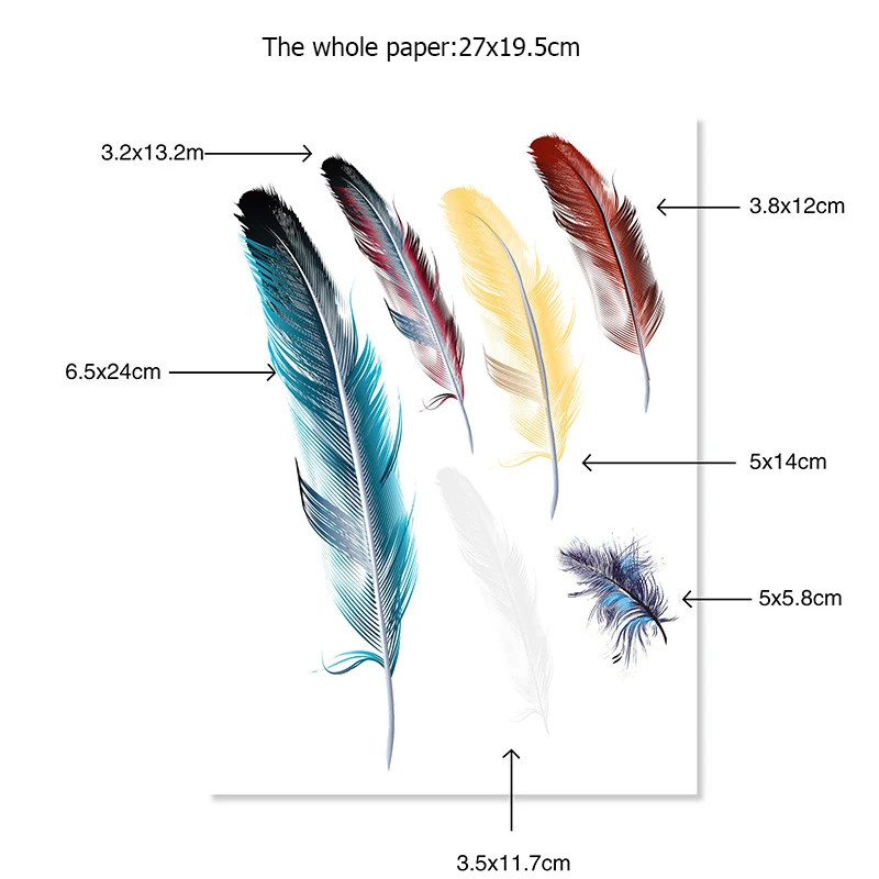 pegatinas de plumas personalizadas 4 juegos pegatinas de plumas decoraci/ón de ara/ñazos pegatinas de coche 3D WANLIAN Pegatinas de plumas para coche