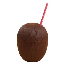 1 шт./лот пластиковые фрукты и соломы Гавайи Луау День Рождения Летние украшения для пляжной вечеринки Кокосовая секция