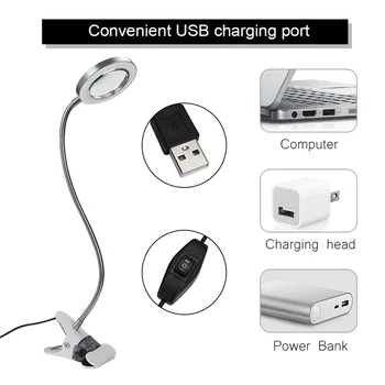 

1 Pcs Clip Table Lamp Desk Light Adjustable for Eyebrow Tattoo Nail Art Beauty Makeup JDH99